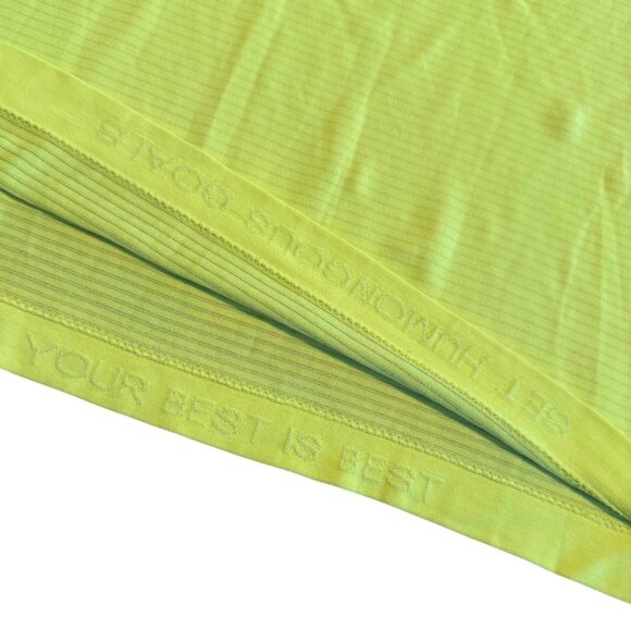 Size 4 Lululemon Train to be Short Sleeve Shirt Neon Electric Lemon Yellow - Picture 6 of 7